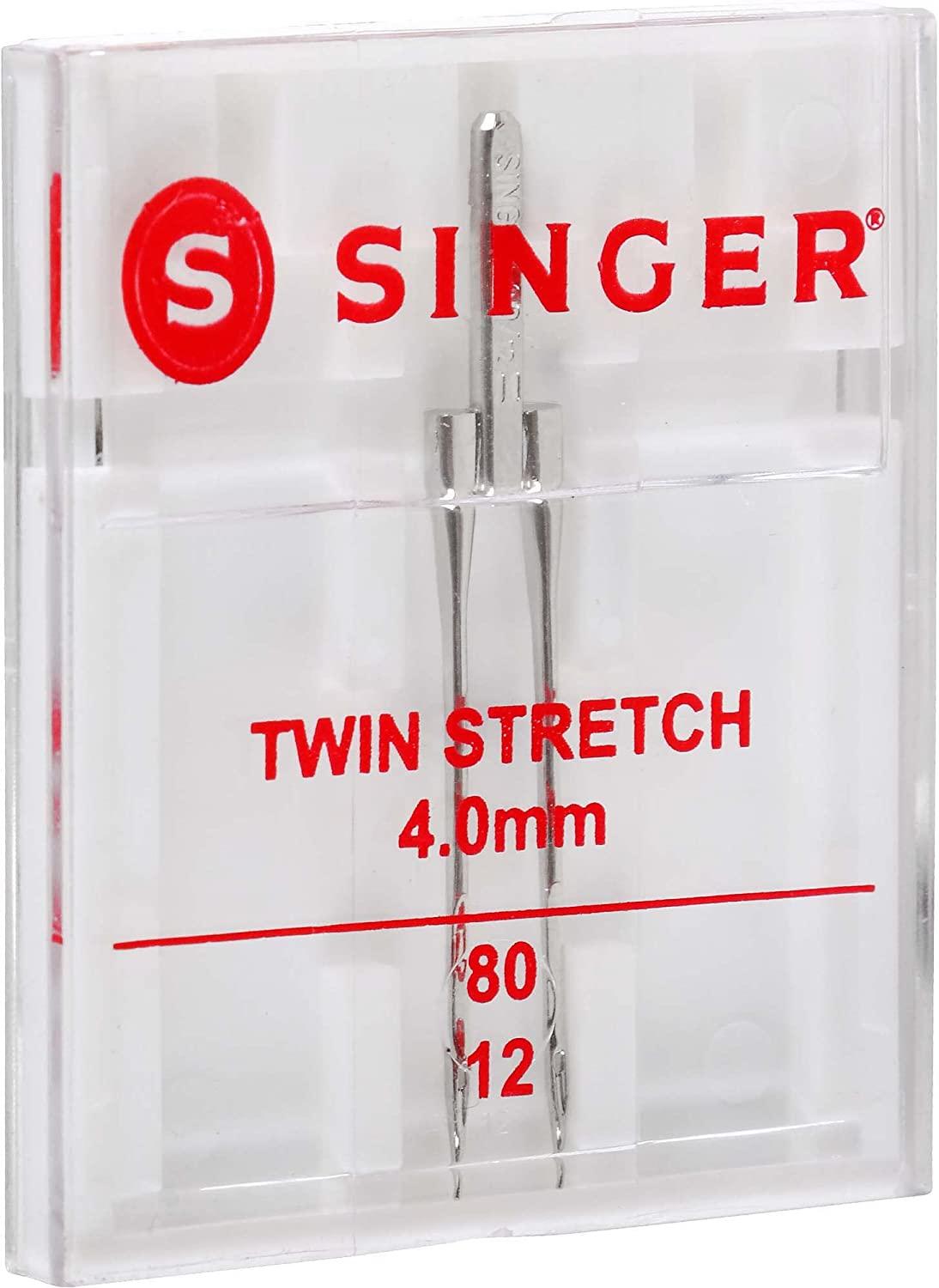 SINGER 04719 Universal Twin Stretch Sewing Machine Needle, 4.0mm