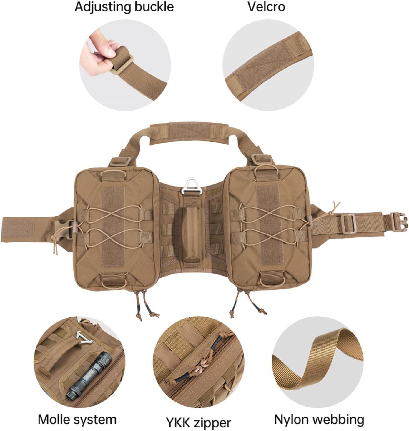 EXCELLENT ELITE SPANKER Tactical Military Dog Saddle Bag Harness
