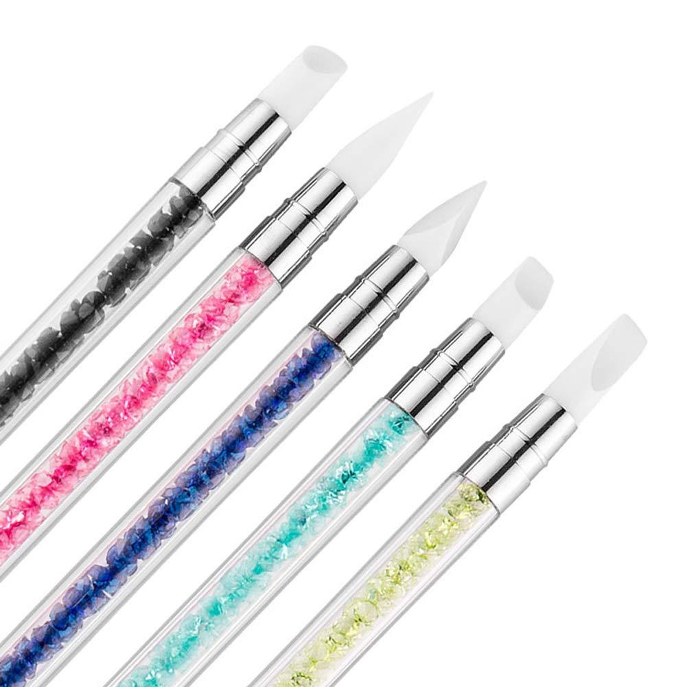 Dotting Tools Silicone Head Flower Carving 3D Effect Nail Art Brush Pen  Drawing