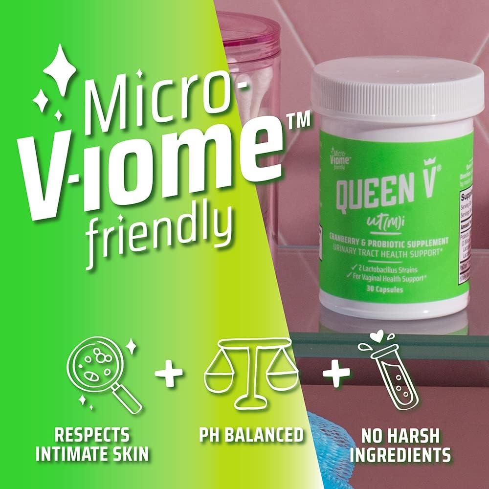 Queen V uT(m) Probiotics 30ct Capsules for UT Health with 2