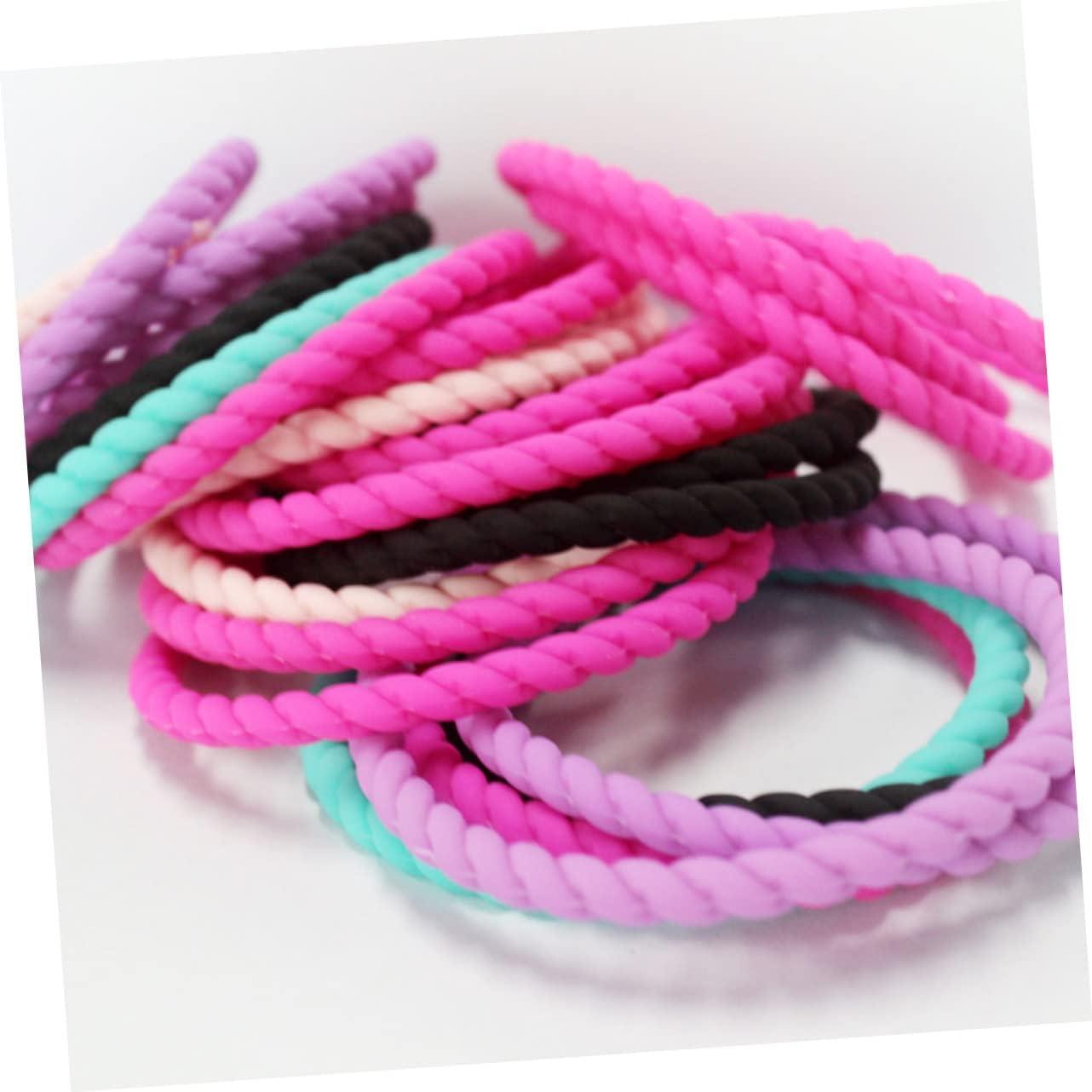 Amazon.com: 50pcs Luminescent Silicone Jelly Bracelets 80's Colorful Hair  Ties Stretchable Multicolor Silicone Bracelet Rainbow Silicone Wristband  Bracelet for Adults Girls Women Costume Decorations(5 Colors) : Grocery &  Gourmet Food