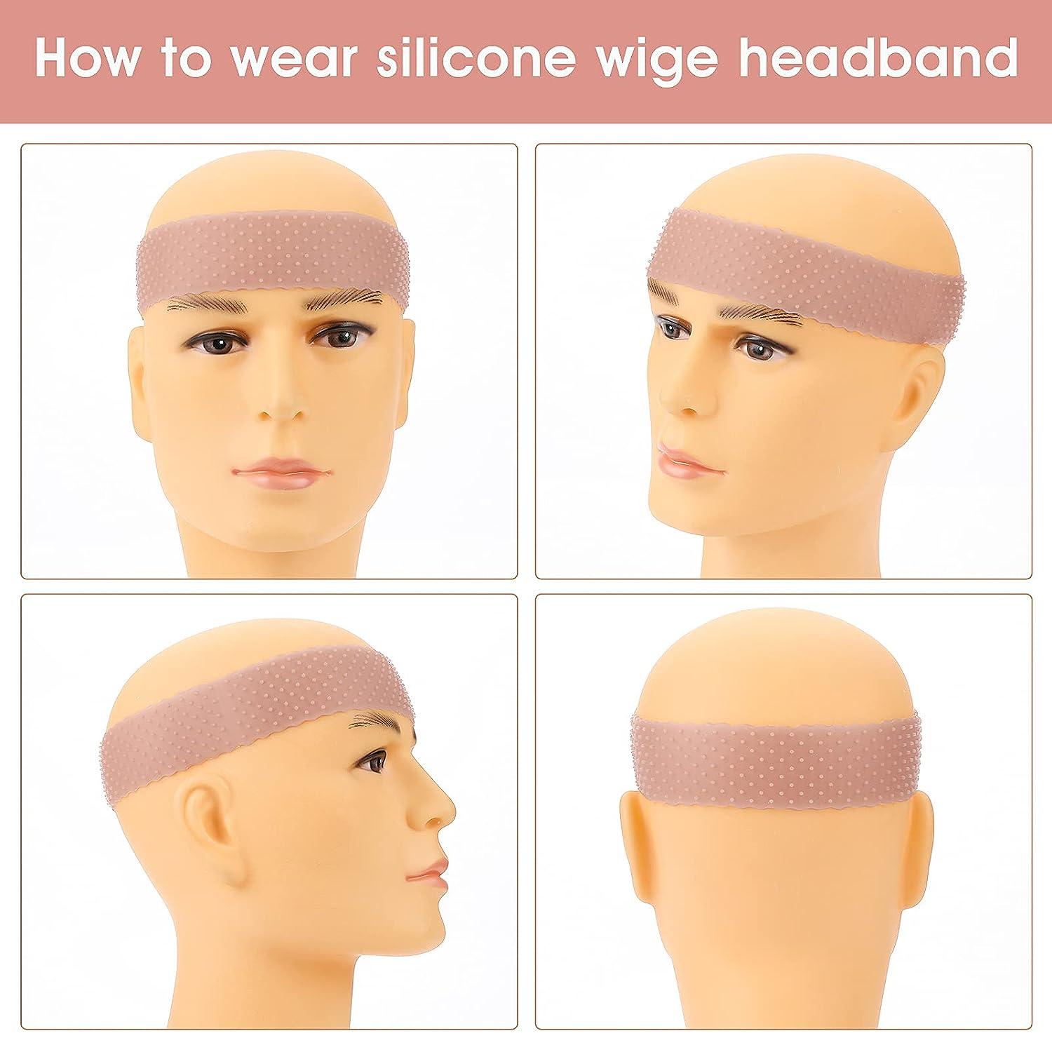 Women's Wig Grip Band, Adjustable Elastic Comfort Headband, Wig Grip Hair  Band for Wigs Sports Yoga,2PACK