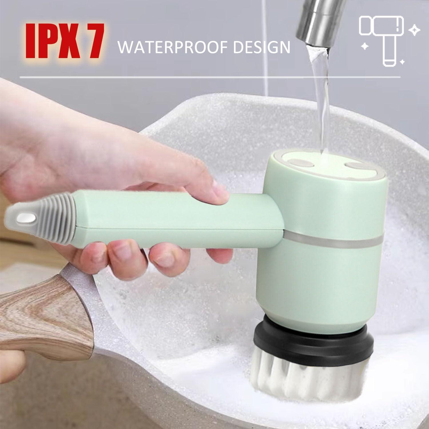 Electric Spin Scrubber, Cleaning Brush With LED Display & 6 - View #5
