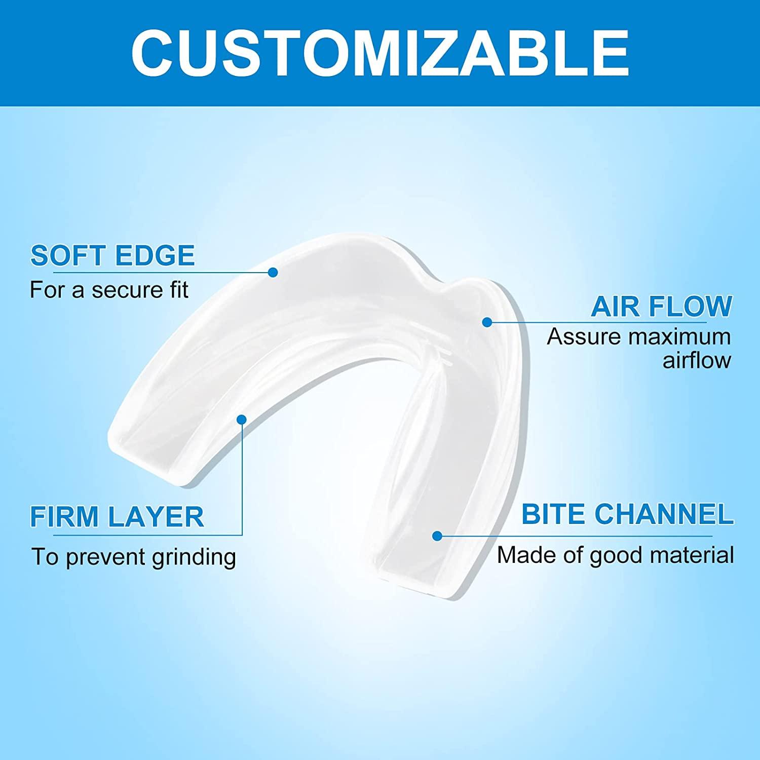 Moldable Mouth Guards for Night Teeth Clenching TMJ Relief, Bruxism
