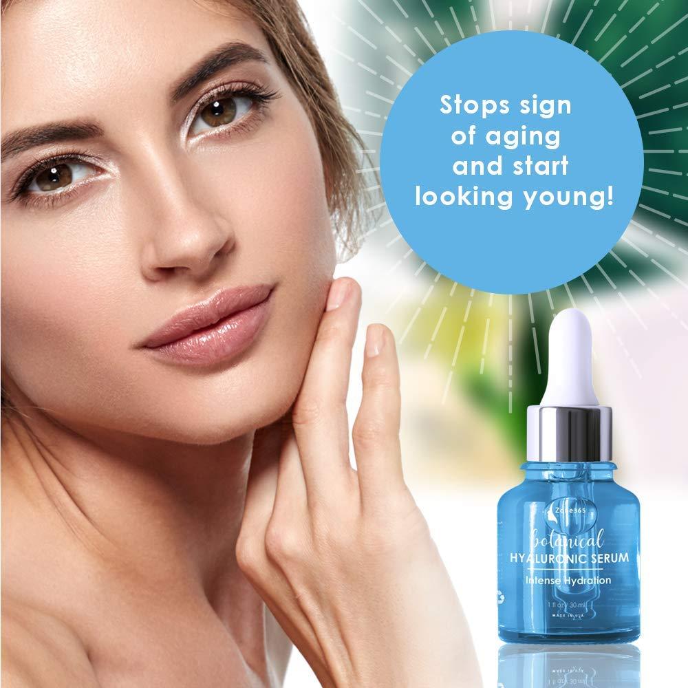 Zone 365 Hyaluronic Acid Serum for Face with Vitamin C, E, and Aloe