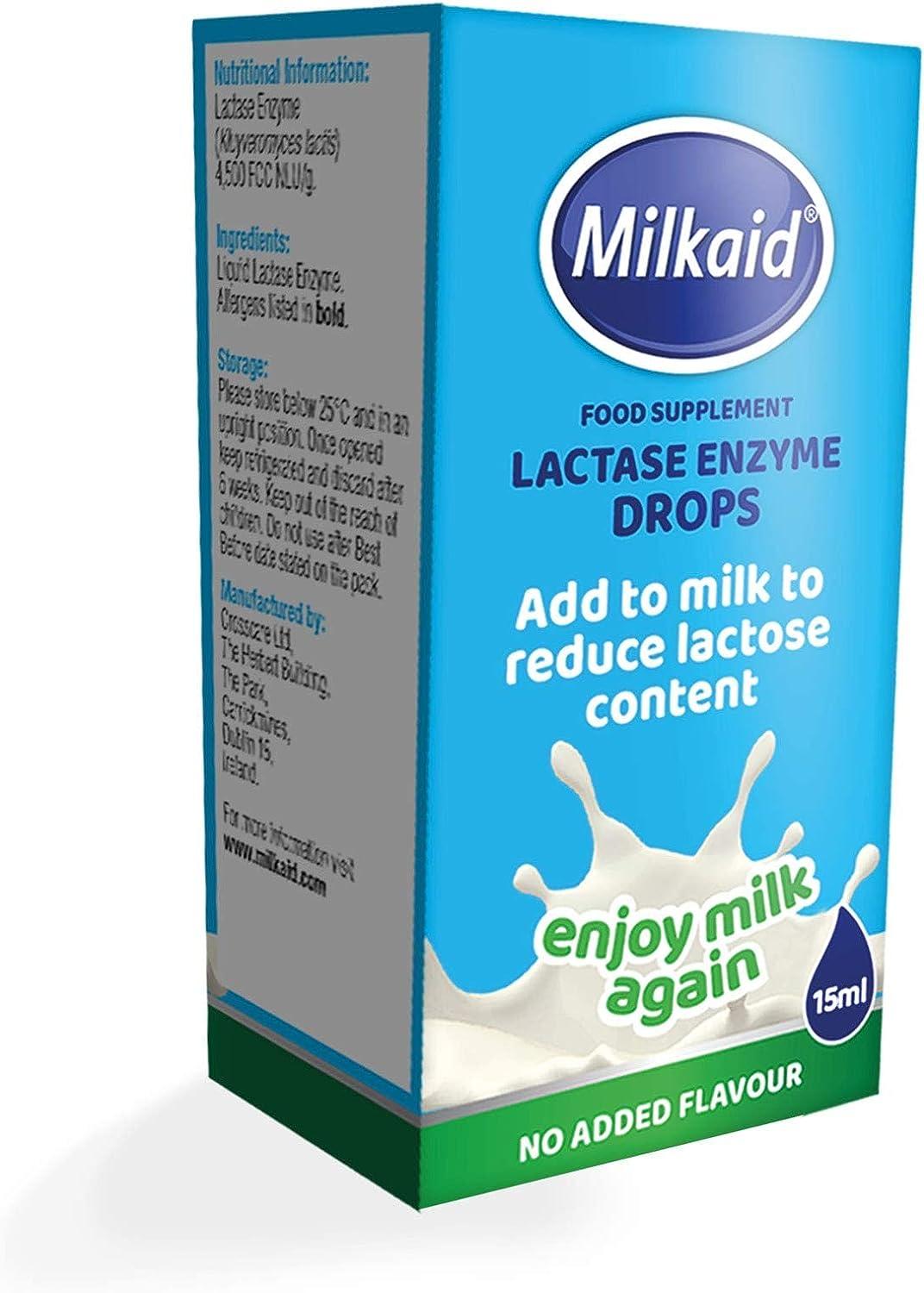 Milkaid Lactase Enzyme Drops & Milkaid Tablets for Lactose Intolerance