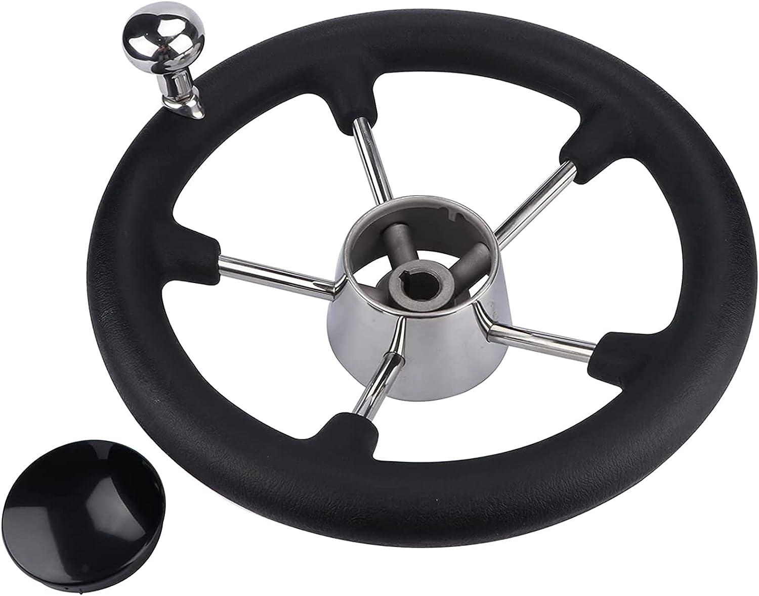 Pebbly Beach 11 Marine Boat Steering Wheel Stainless Steel 5 Spoke
