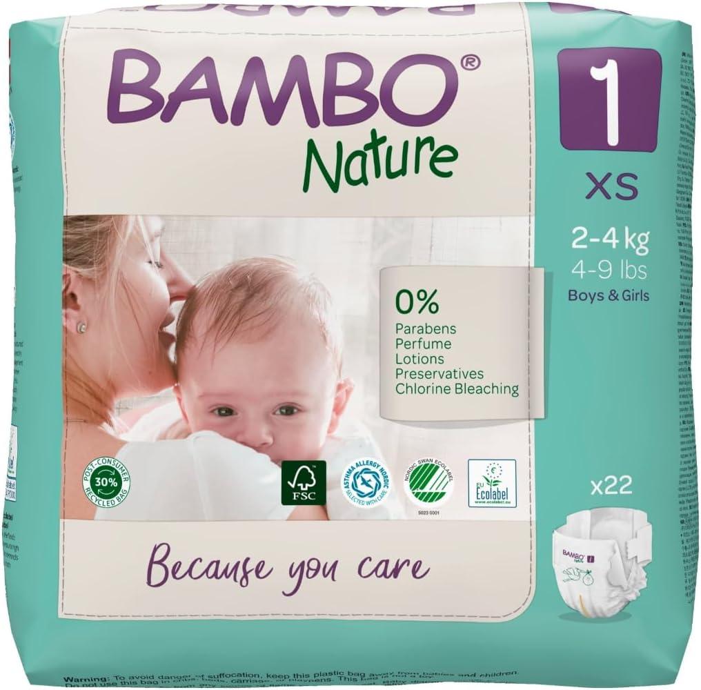 Bambo Nature Premium Eco Nappies Eco Friendly Newborn Nappies