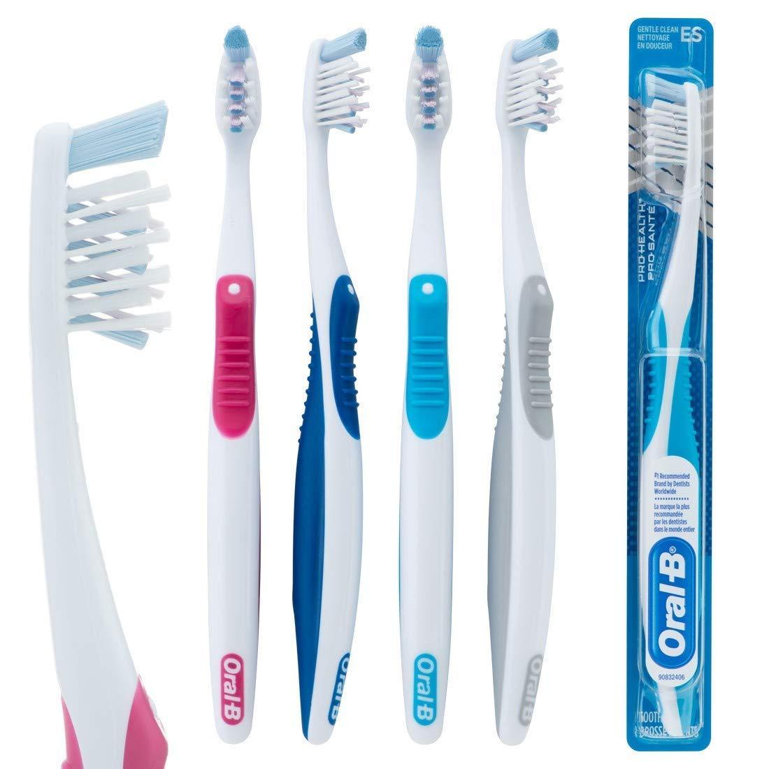 Oral-B Pro-Health Gentle Clean Cross Action Toothbrush for Sensitive Teeth - Pack of 6, Extra ...