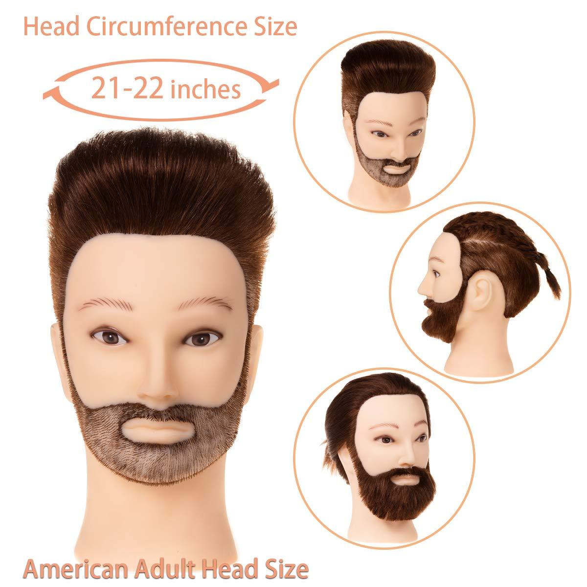 Richard Mannequin Head Male Standard Training Premium 100% Human Hair at
