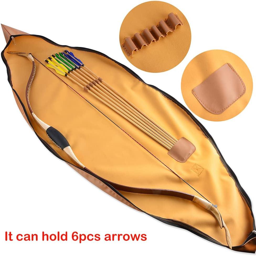 ZSHJGJR Archery Bow Bag 60 Inch Traditional Recurve Bow Case for