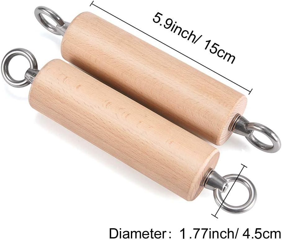 letsgood Wooden Pull Up Climbing Hold Grips 1 Pair Hand Grips