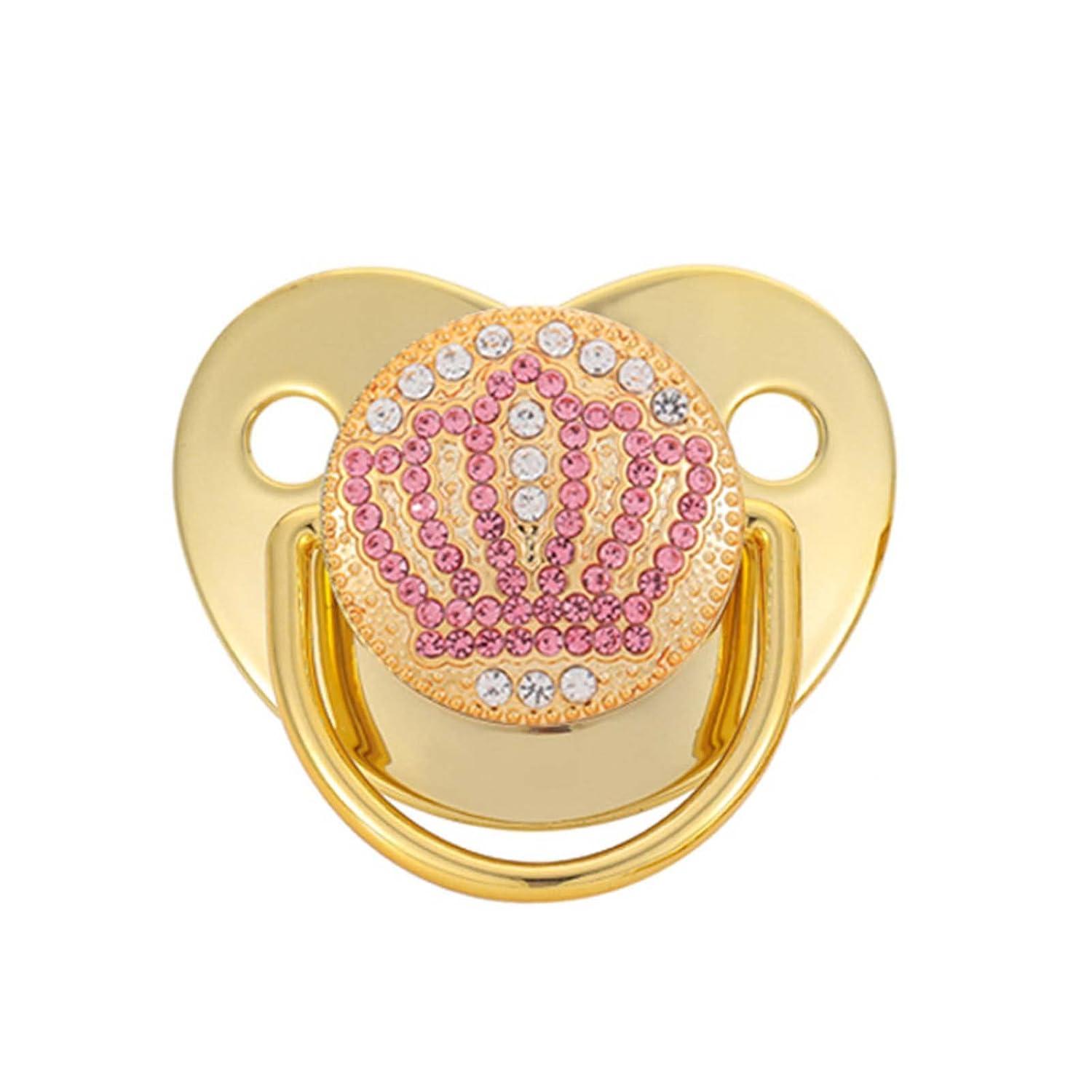 Rose Gold Bling Baby Pacifier Clip Rhinestone Newborn Initial