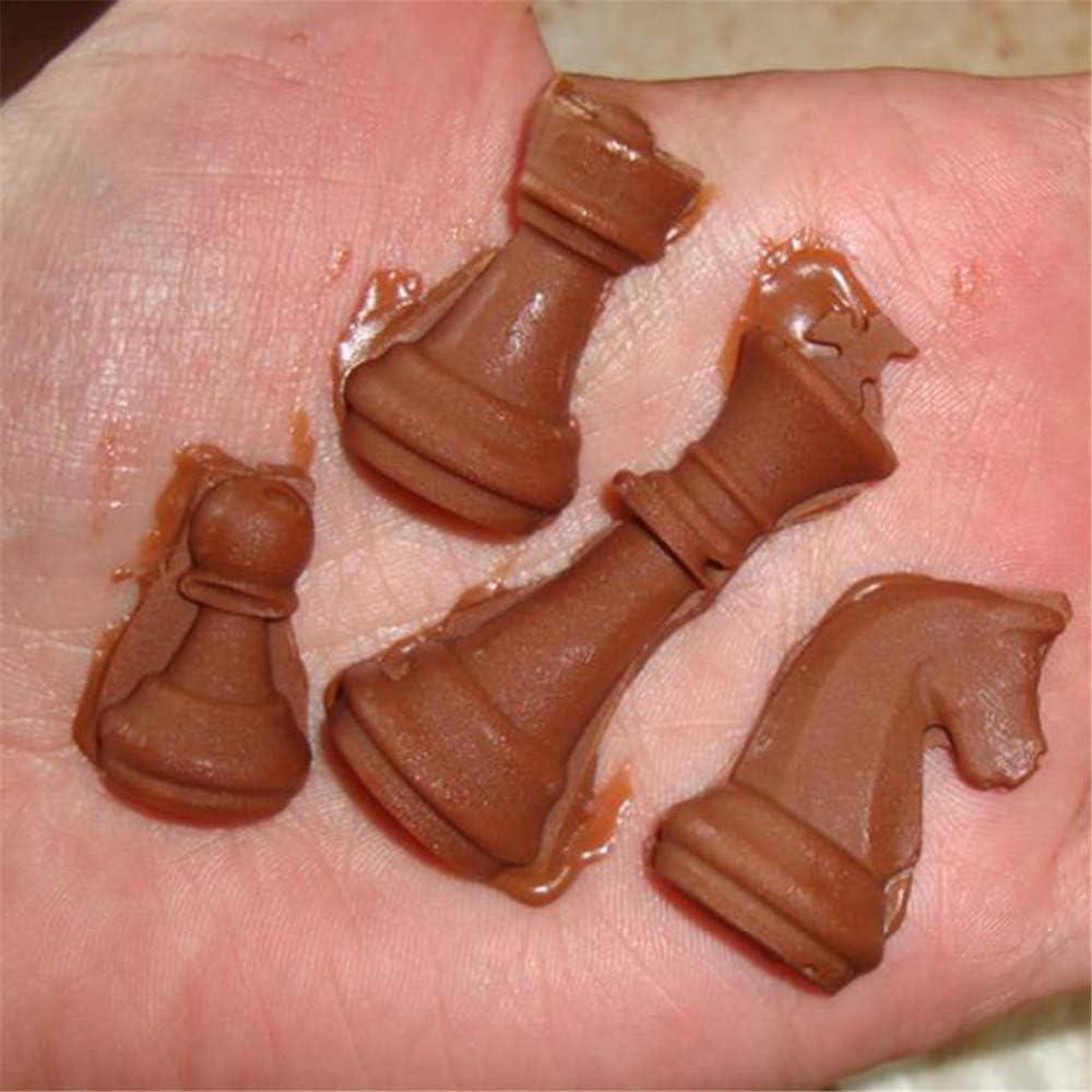 2Pcs Chess Piece Chocolate Candy Molds International Chess Silicone Mold  Epoxy Resin Craft Casting Fondant Paper Clay Wax Melt Mold