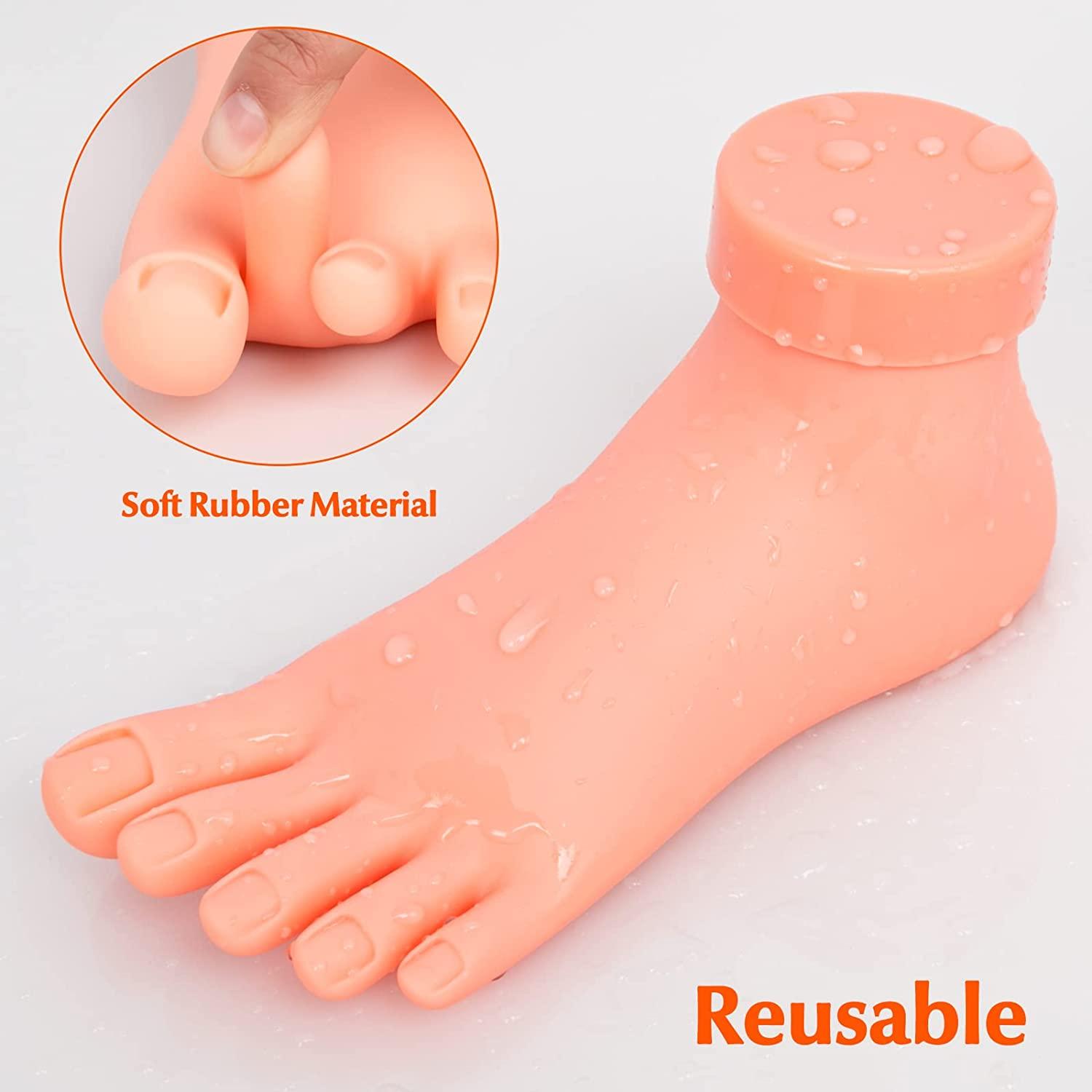 Flexible Soft Silicone Practice Fake Foot Model - Nail Art Training Tool (1  Pair) | Buy Now with Express International Delivery | GoSupps.com