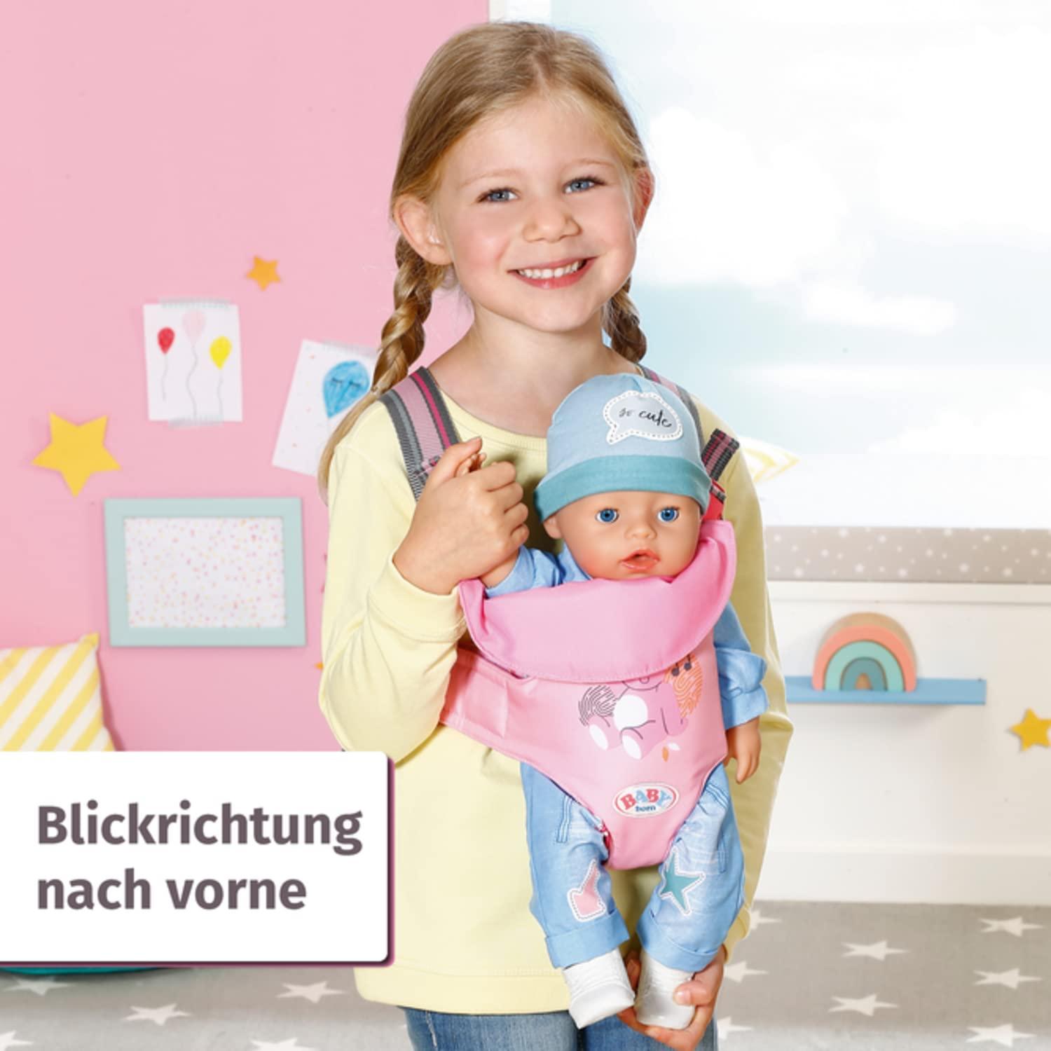 Buy Baby Born Baby Carrier - Adjustable Pink & Gray Puppet