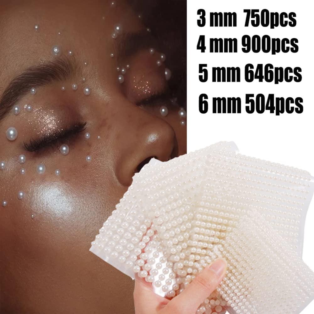 6mm Kids Self Adhesive Diamond Face Earring Stickers 3D Gem Stickers Jewel  Rhinestone Eyeshadow Sticker for Girl DIY Decor