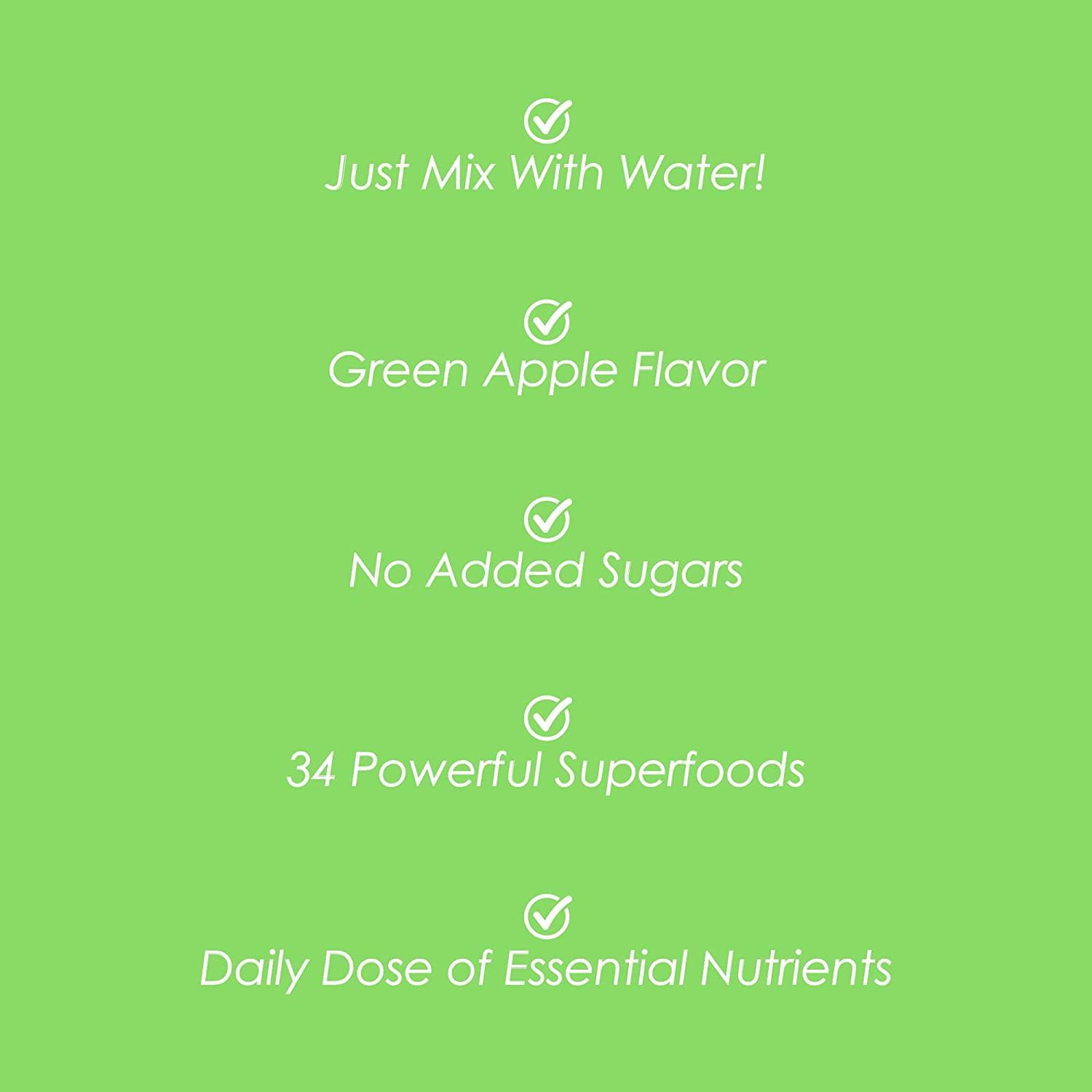 SkinnyFit Skinny Greens, Green Juice Superfood Powder, Green Apple