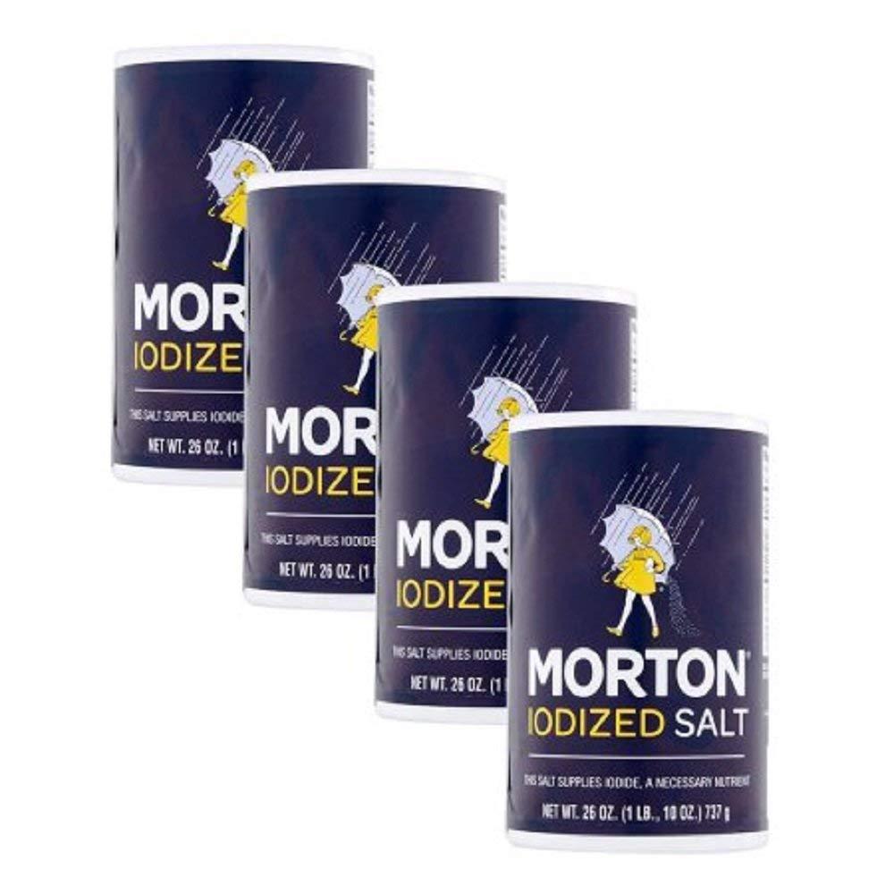 Morton Iodized Salt 26 oz (4 Pack) SET OF 4