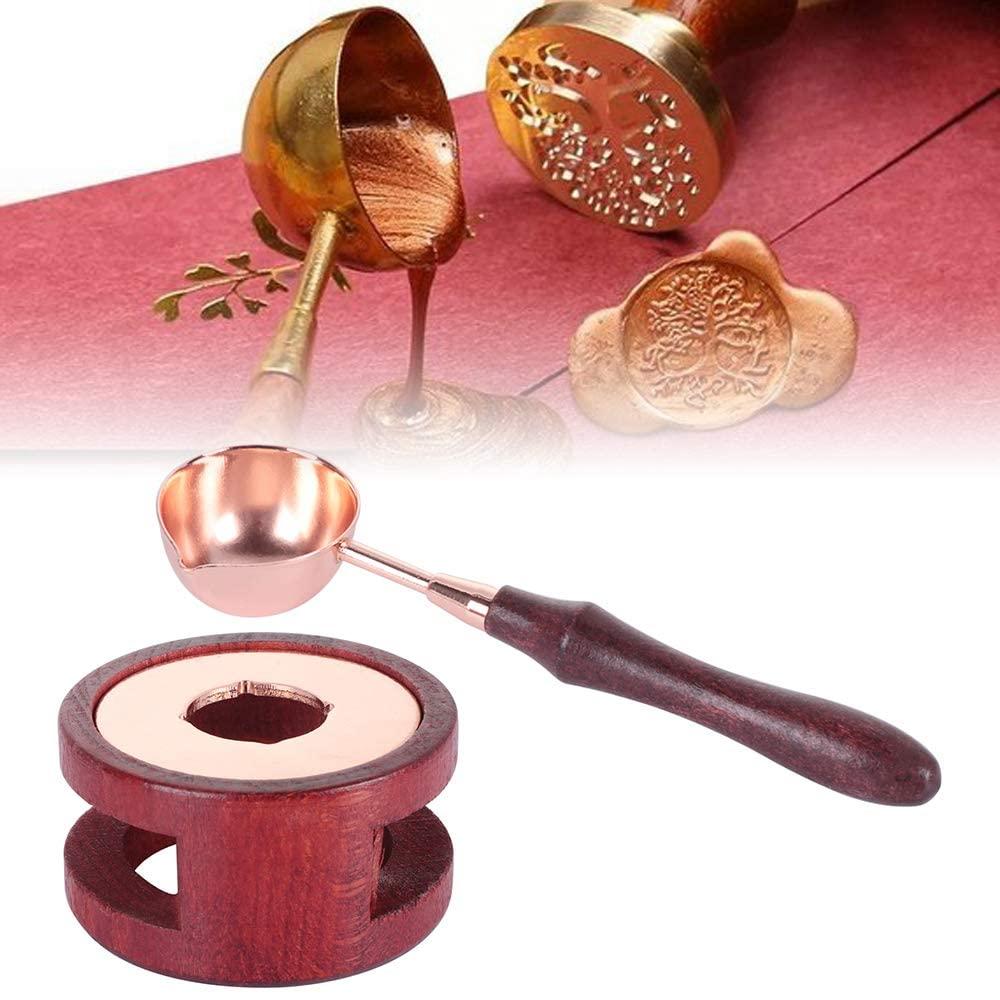 Wax Seal Warmer Wax Seal Kit Wax Melting Pot Wax Seal Furnace with Wax  Melting Spoon for Wax Sealing Stamp Wax Seal Spoon Holder for Letter  Envelope Stamp