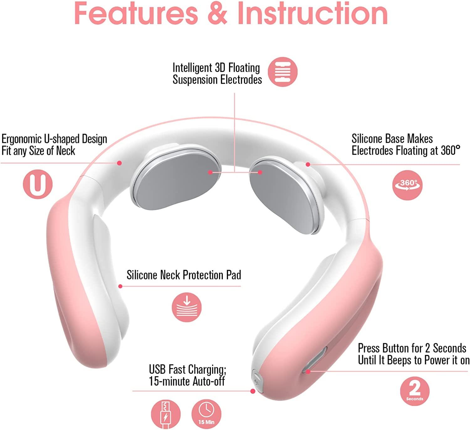 Smart Neck Massager With Heat And Multiple Functions, Rechargeable