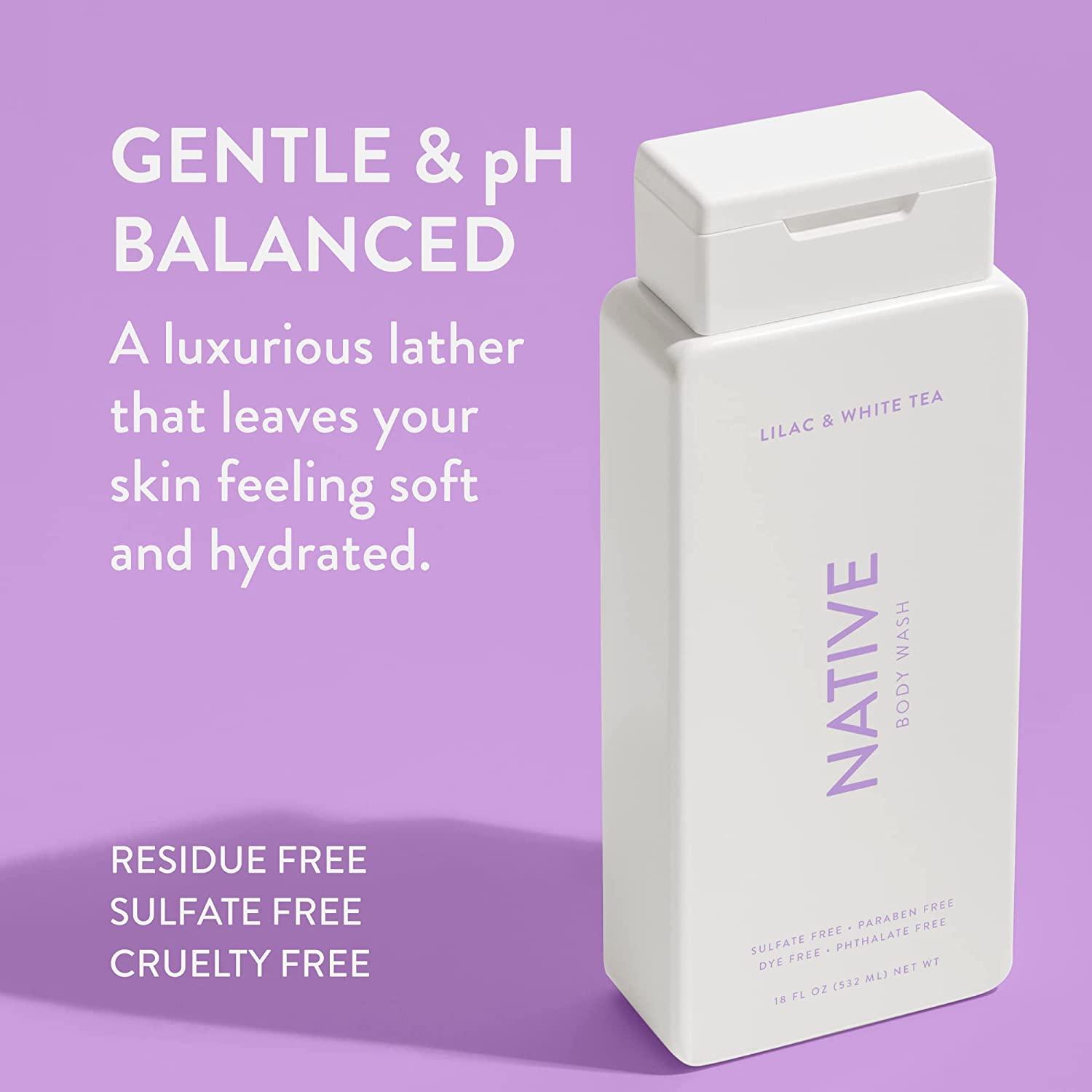 Natural SulfateFree Body Wash for Women & Men Lilac & White Tea