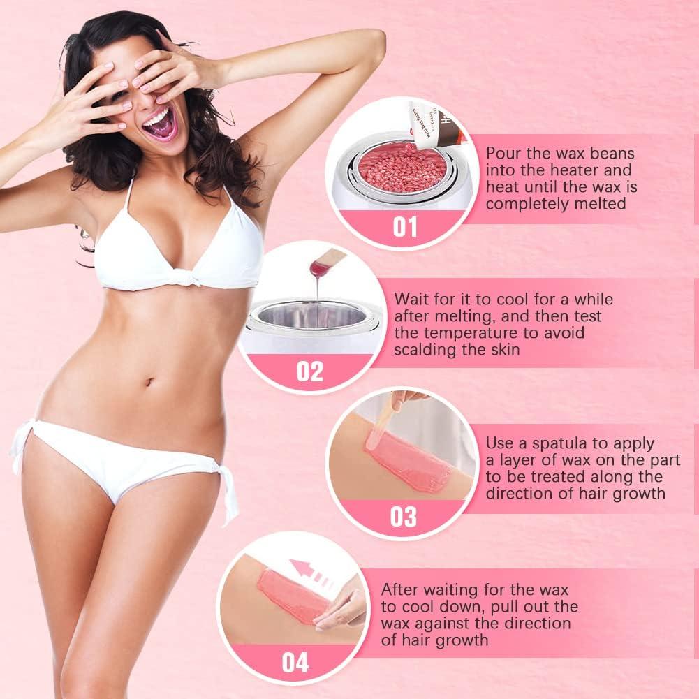 Hard Wax Beans, Hair Removal Hard Wax Beans 1000g For Whole Body Strawberry - View #10