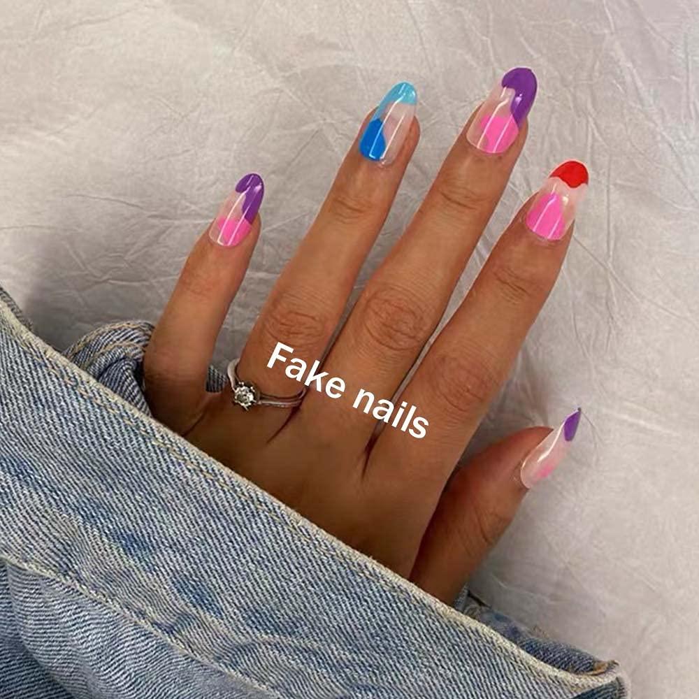 Press on Nails Aesthetic Press on Nails Cute Fake Nails at Home Reusable  Stick on Nails Press on Nails Design French Nails - Etsy