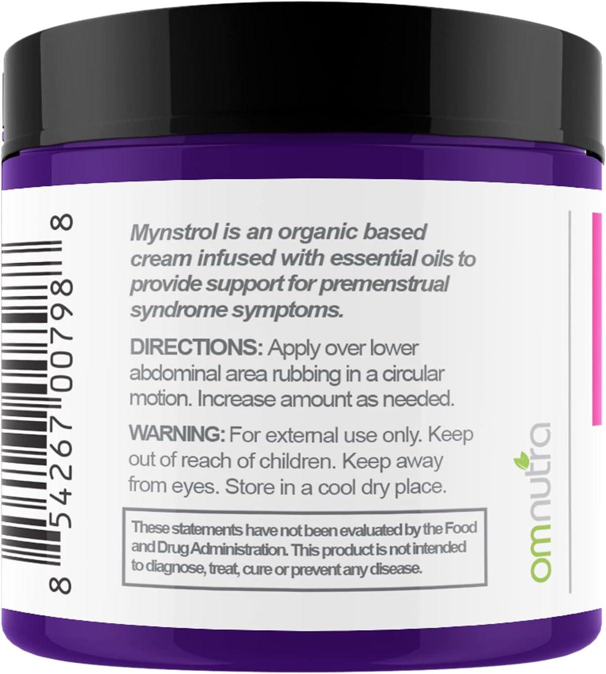 OmNutra Mynstrol Period Cramp Relief Cream Topical Magnesium for