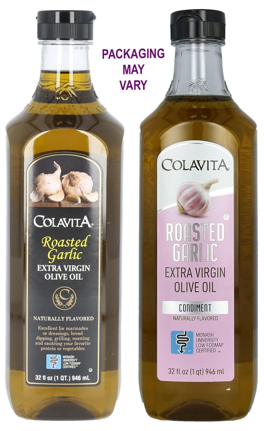 Colavita Roasted Garlic Extra Virgin Olive Oil, Low FODMAP, 32 Fl Oz