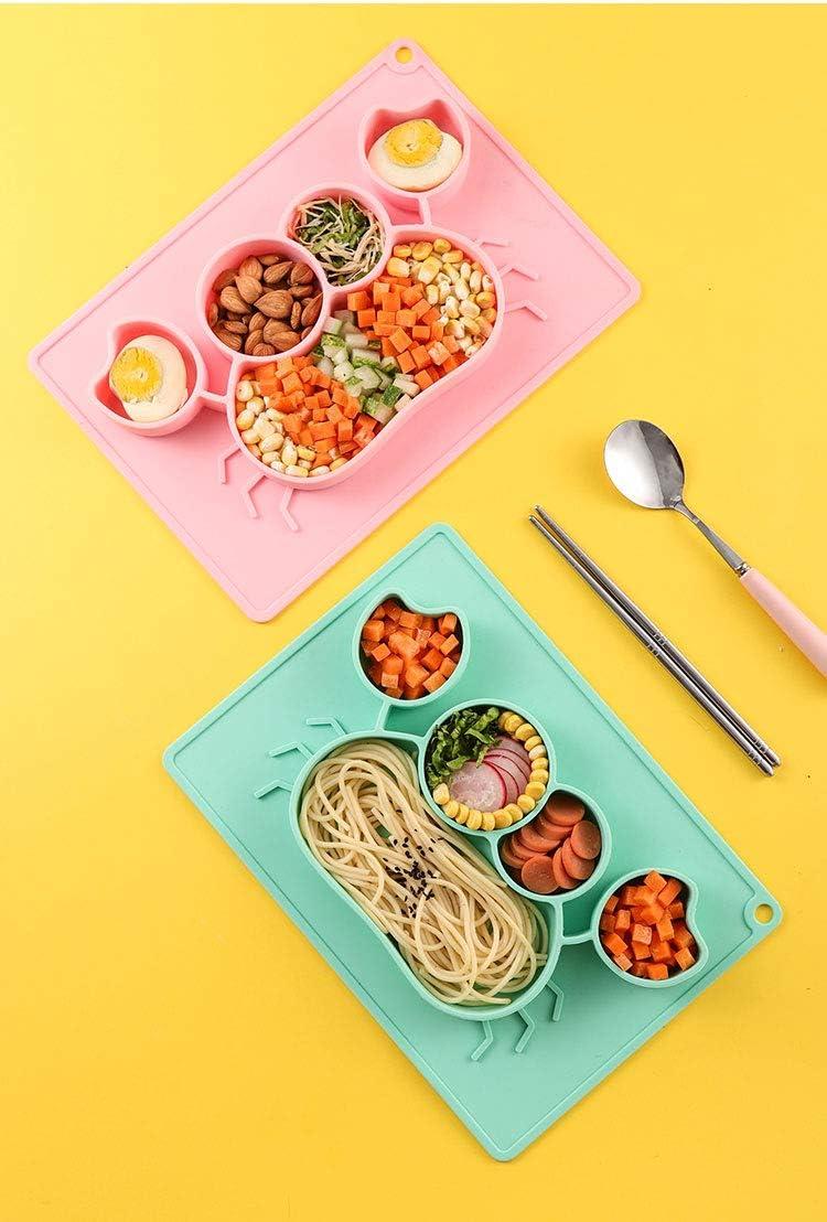 ACwiwil Silicone Placemats for Toddlers Non Slip, Divided