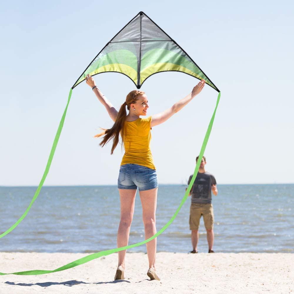 Mint's Colorful Life Delta Kite for Kids & Adults, Extremely Easy to Fly Kite, Best Kite for