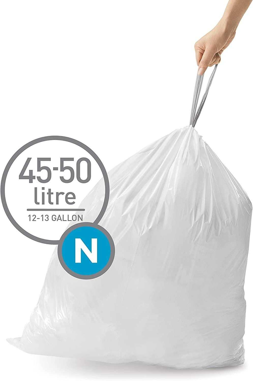 Simplehuman 45-Liter Liners 60-pack Drawstring Trash Bags