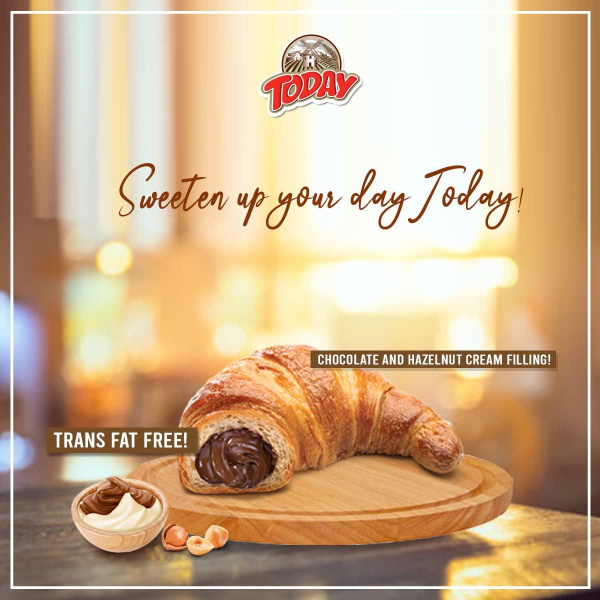 Elvan Today Chocolate Croissants (Pack of 6) Individually Wrapped, Buttery Soft Croissant