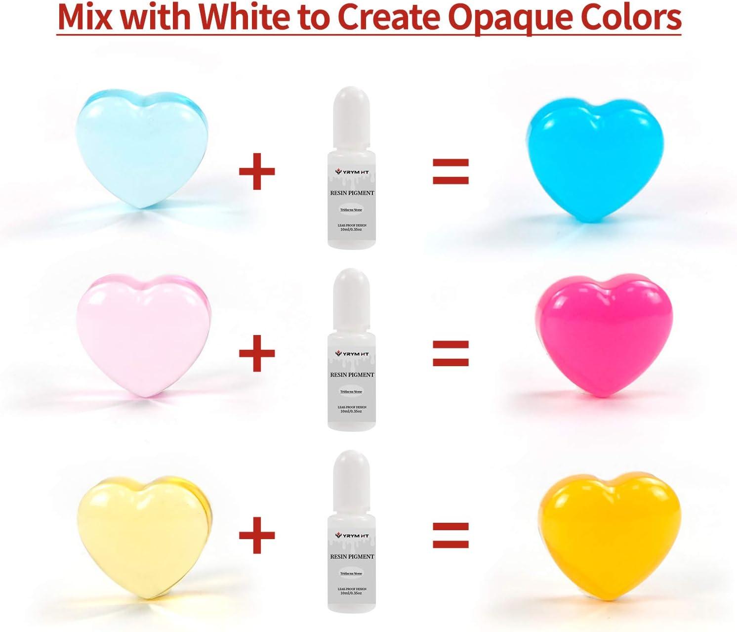 Epoxy Resin Pigment - 24 Colors Transparent Non-Toxic UV Epoxy Resin Dye  Liquid