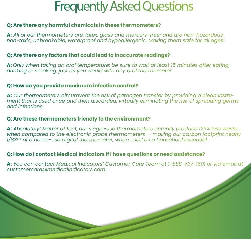 NexTemp Ultra SingleUse Thermometers Individually Wrapped 100pack, for Superior Accuracy and