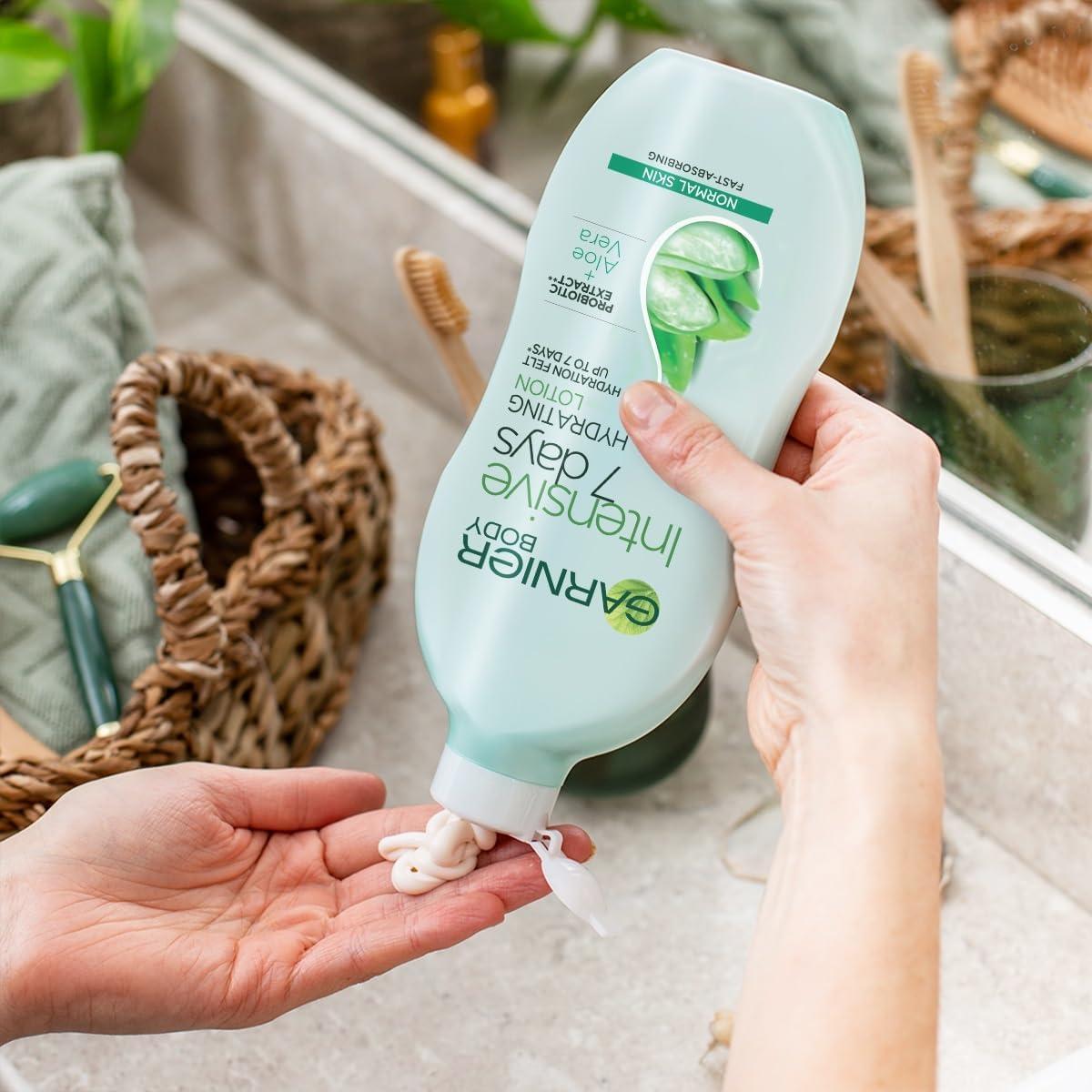 Garnier Intensive 7 Days Aloe Vera & Probiotic Extract Body Lotion 250ml -  Hydrating Moisturizer for Normal Skin | Fast Absorbing & Non-Greasy | Up to  ...