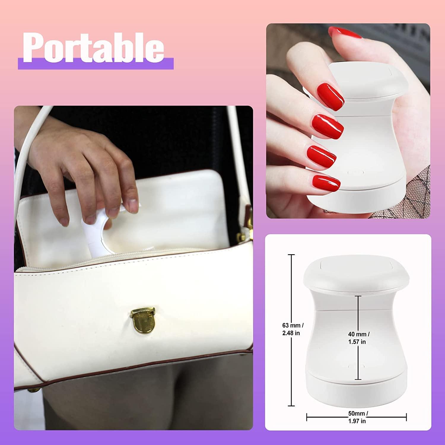 ANGNYA Mini UV LED Nail Lamp,Mini UV Light for Gel Nails Nail Dryer for