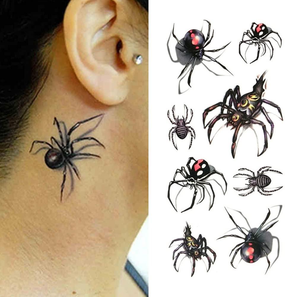 3d Spider Tattoo on Neck - TutorialChip