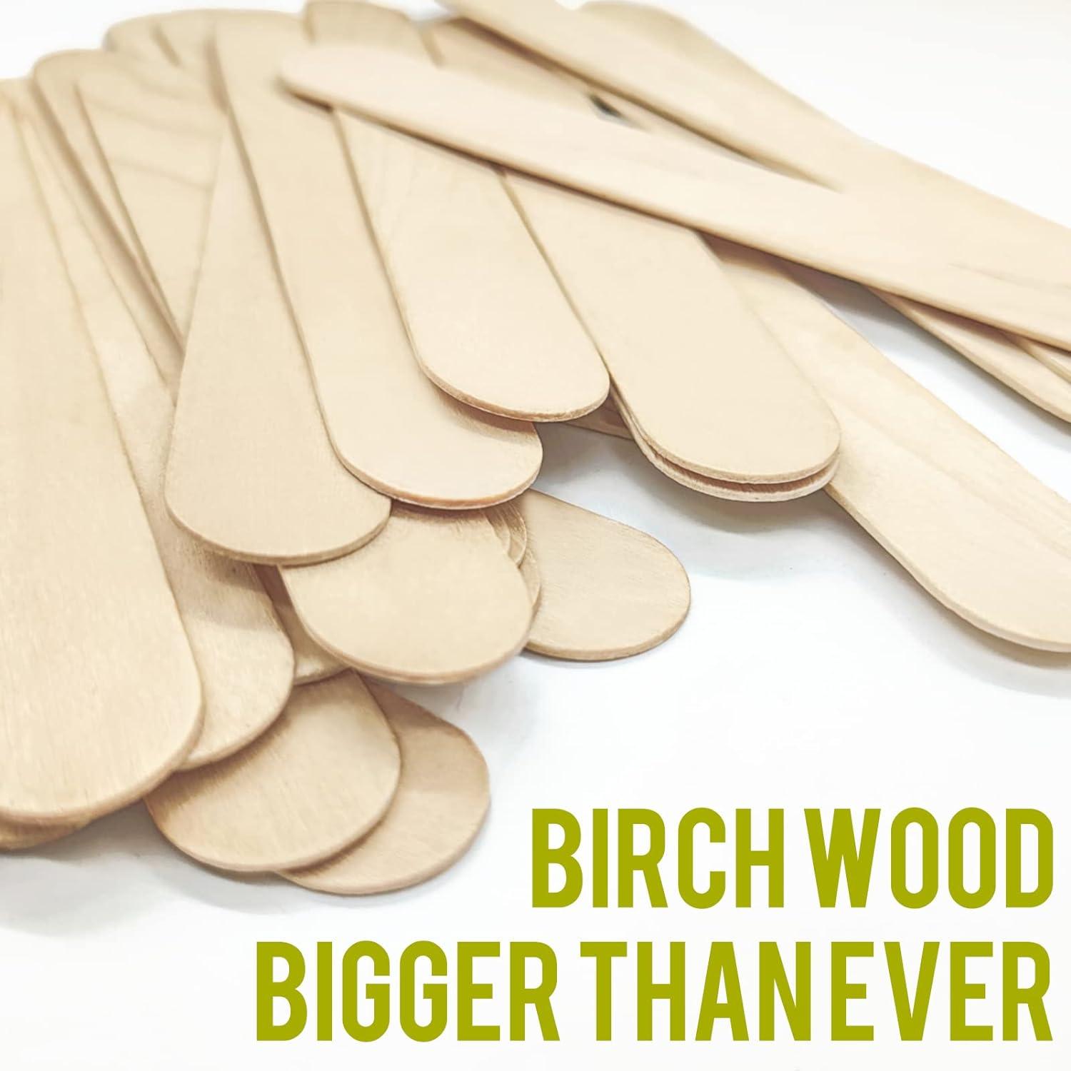 Karlash Wood Jumbo Craft Sticks 6 Length (Pack of 100)