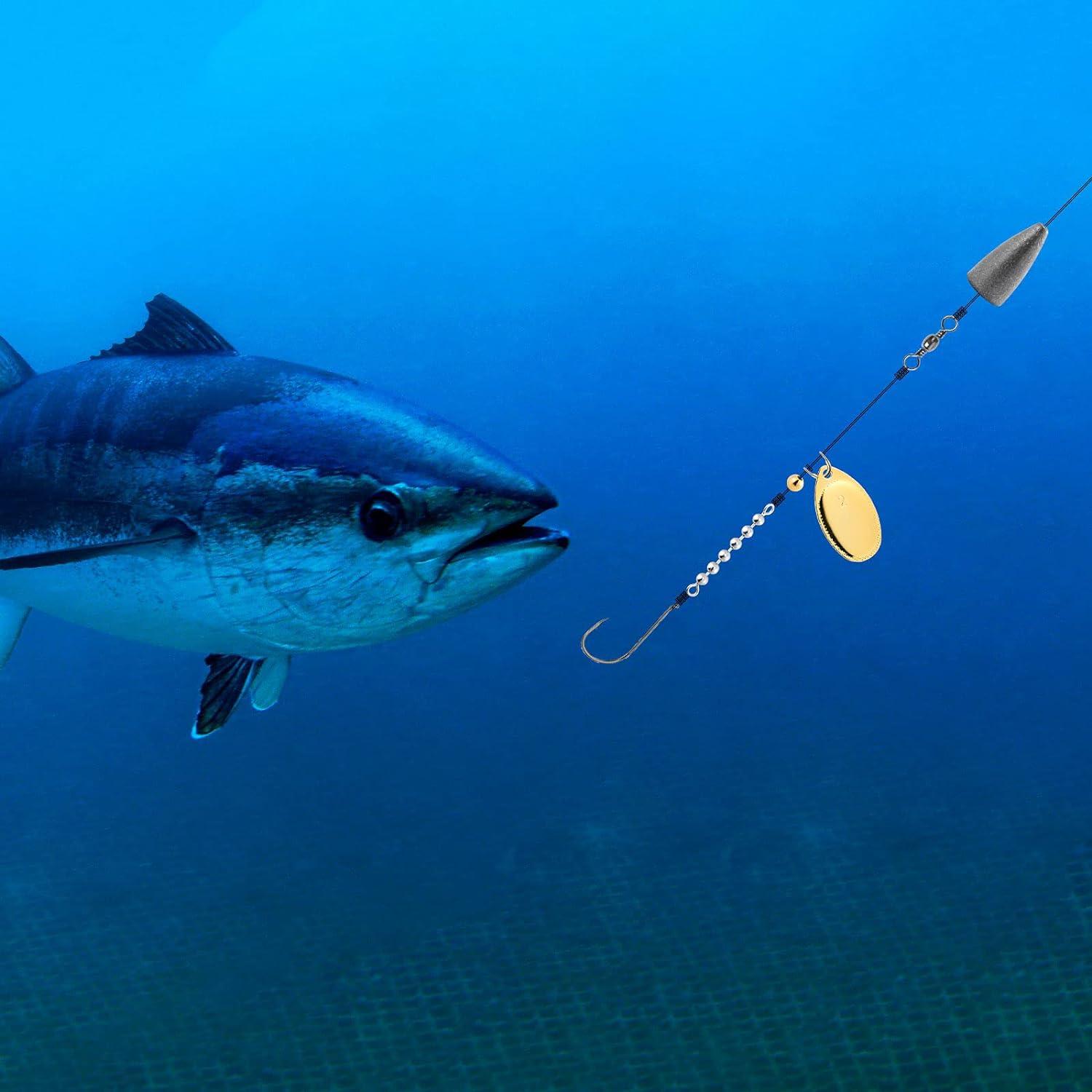 Dr.Fish 20 Pack Fishing Bead Chain Swivels Stainless Steel Catfish