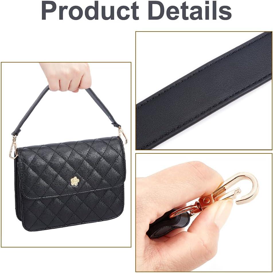 WADORN Leather Pearl Handbag Strap, 27.5 Inch Leather Purse Strap