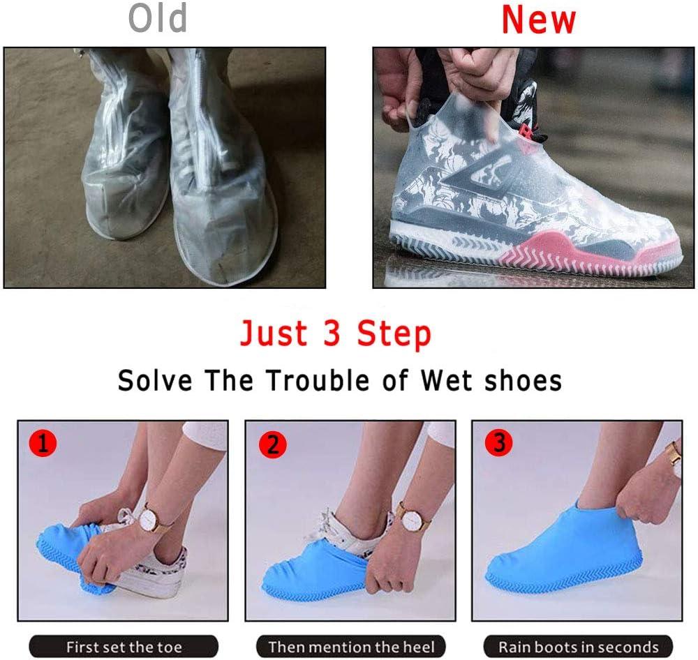 Non-Slip Silicone Rain Boot Shoe Cover Waterproof Reusable Foldable  Overshoes With Excellent Elastic