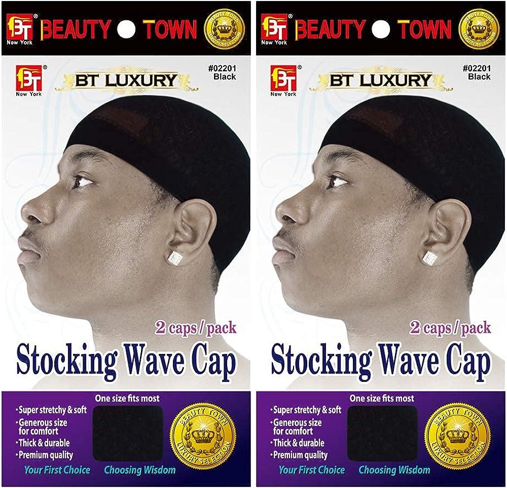 Pcs Black Wave Cap Set Stretch Compression, Lightweight