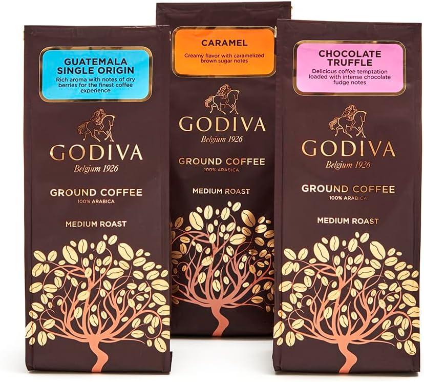 Godiva Chocolatier Caramel Flavor Coffee - Medium Roast - Ground