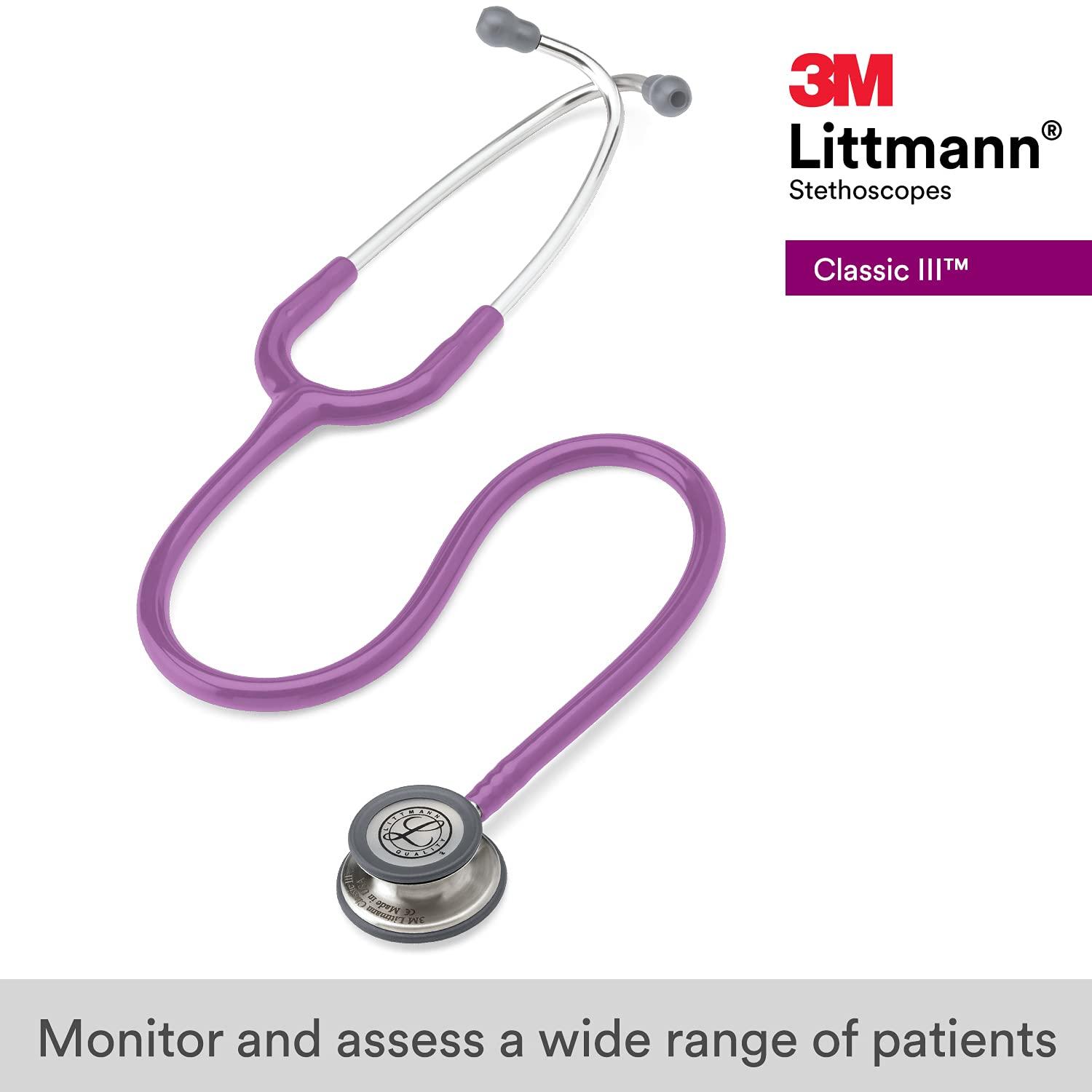 Littmann Classic III パープル 聴診器 27インチ 3M Littmann Classic III Monitoring Stethoscope Lavender Tube 27