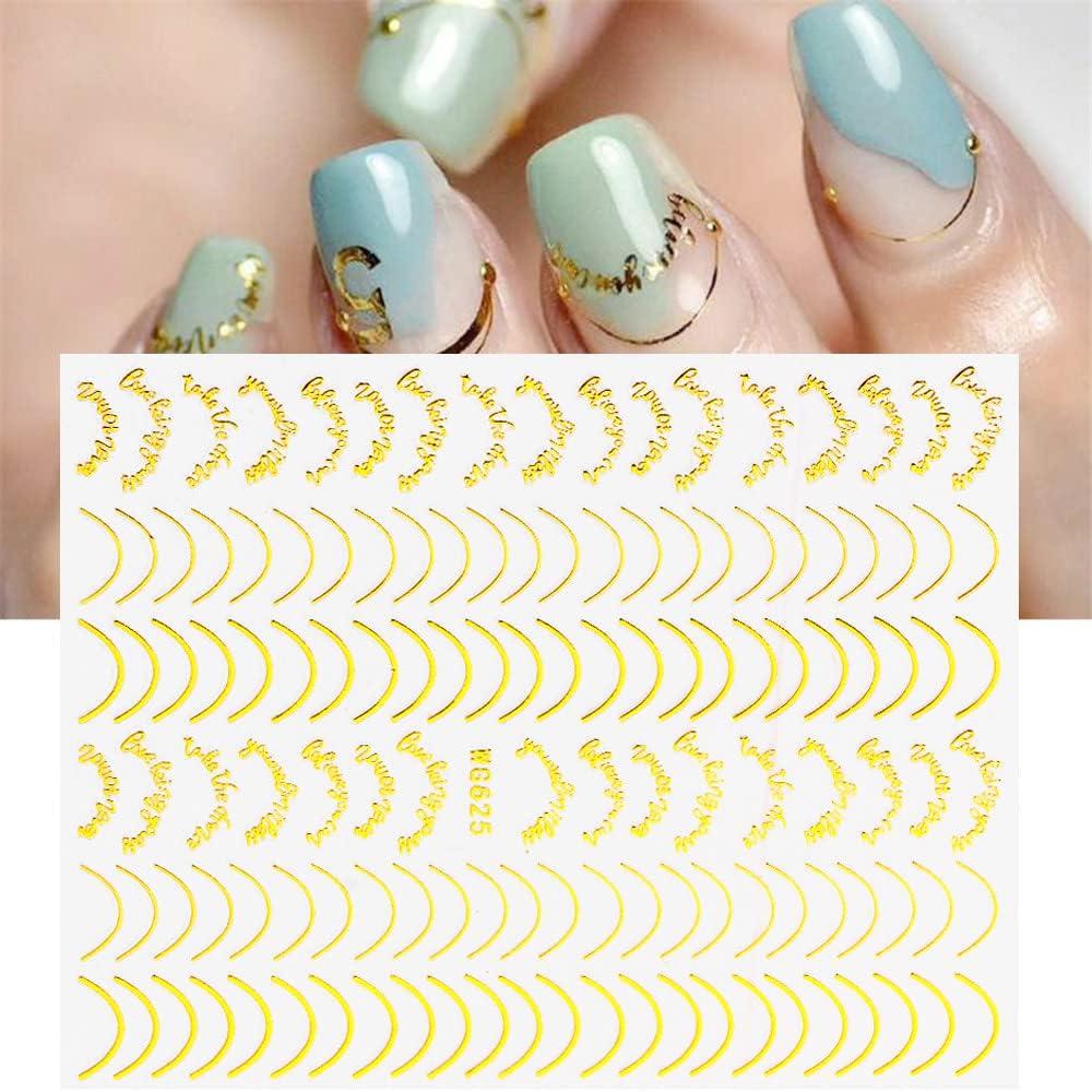 Amazon.com: Nail Striping Tape Line for Nails Decorations DIY Self-Adhesive  Nail Decals Rose Gold Metallic Nail Art Stickers for Nail Art Design  Decoration, Nail Stickers for Woman Girls Valentine's Day Gifts A :