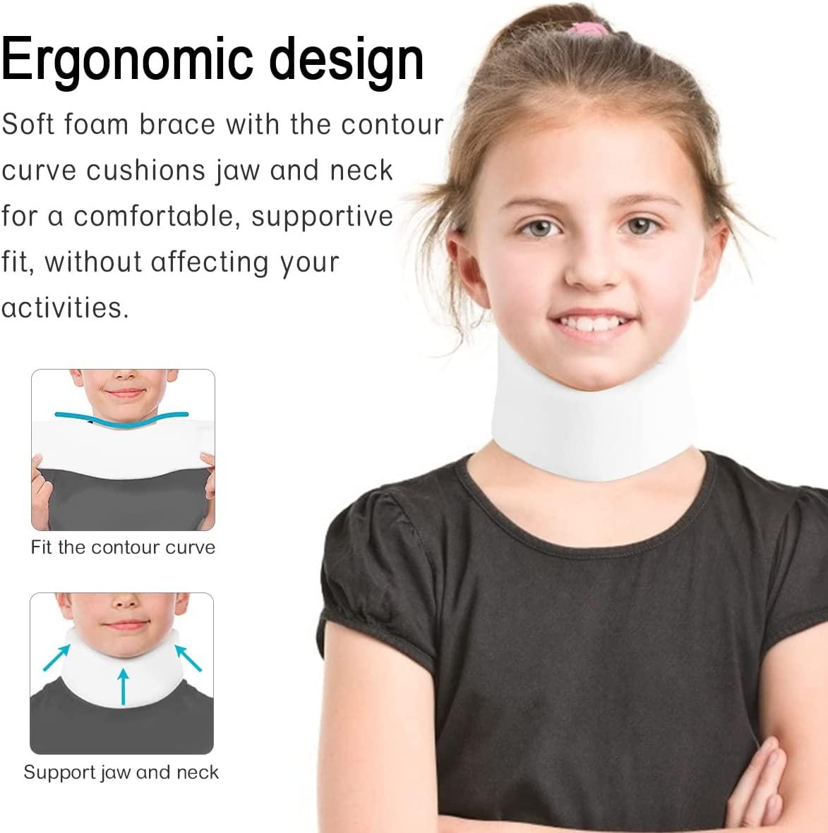 HKJD Kids Neck Brace for Neck Pain and Support Soft Foam Pediatric