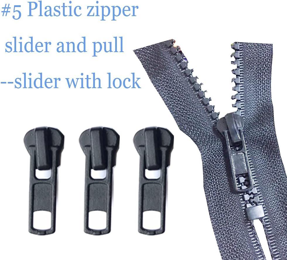 85pcs, Nylon Zipper Repair Kit Replacement Slider: Zipper Bottom Stop End -  Fix Double Zipper Pull Replace #3#5#8 Nylon Coil Zipper For Jacket Luggage