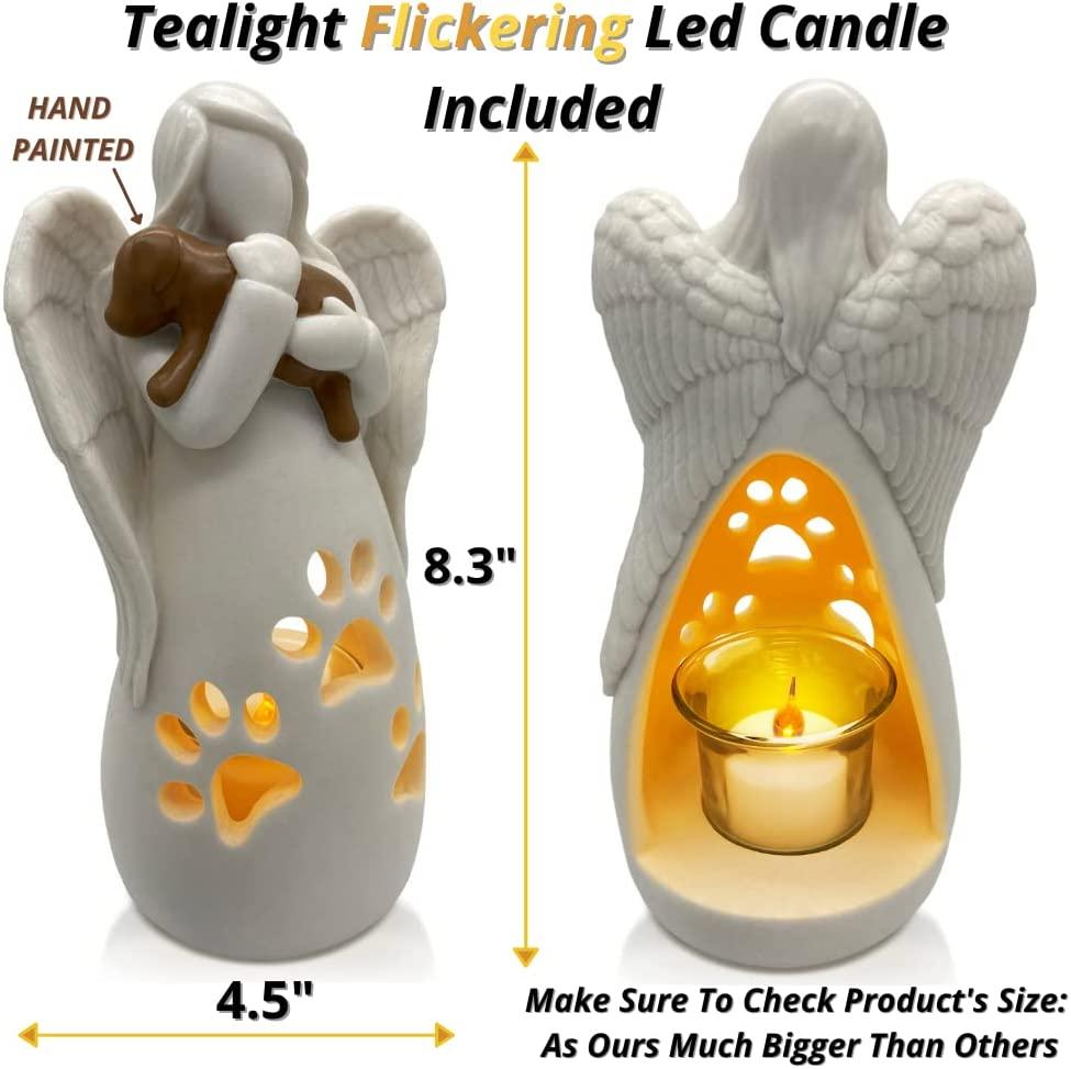 OakiWay Dog Memorial Candle Holder Dog's Angel